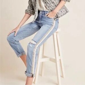 Pilcro & The Letterpress Side Stripe Slim Boyfriend Jeans Size 28